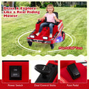 12V Ride-On Lawn Mower with Dual Control Sticks ang LED Lights - Red - product detail 12