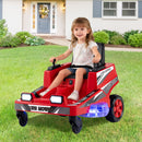 12V Ride-On Lawn Mower with Dual Control Sticks ang LED Lights - Red - product detail 1