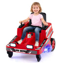 12V Ride-On Lawn Mower with Dual Control Sticks ang LED Lights - Red - product detail 3