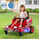 12V Ride-On Lawn Mower with Dual Control Sticks ang LED Lights - Red - product detail 5