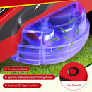 12V Ride-On Lawn Mower with Dual Control Sticks ang LED Lights - Red - product detail 7