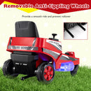 12V Ride-On Lawn Mower with Dual Control Sticks ang LED Lights - Red - product detail 9