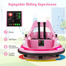 12V Battery Powered Kids' Ride-On Bumper Car with Remote Control and Dual Joysticks - Pink - product detail 9