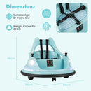 12V Battery Powered Kids' Ride-On Bumper Car with Remote Control and Dual Joysticks - Blue - product detail 4