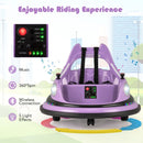 12V Battery Powered Kids' Ride-On Bumper Car with Remote Control and Dual Joysticks - Purple - product detail 9
