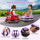 12V Battery Powered Kids' Ride-On Bumper Car with Remote Control and Dual Joysticks - Purple - product detail 10