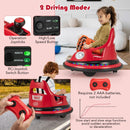 12V Battery Powered Kids' Ride-On Bumper Car with Remote Control and Dual Joysticks - Red - product detail 6
