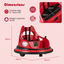 12V Battery Powered Kids' Ride-On Bumper Car with Remote Control and Dual Joysticks - Red - product detail 4