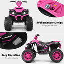 12V Electric Kids Quad ATV Ride-On Car with Music and Bright LED Lights - Pink - product detail 6