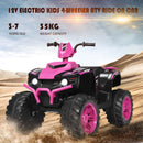 12V Electric Kids Quad ATV Ride-On Car with Music and Bright LED Lights - Pink - product detail 5