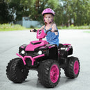 12V Electric Kids Quad ATV Ride-On Car with Music and Bright LED Lights - Pink - product detail 1