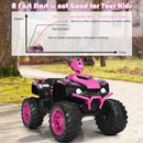 12V Electric Kids Quad ATV Ride-On Car with Music and Bright LED Lights - Pink - product detail 8