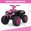 12V Electric Kids Quad ATV Ride-On Car with Music and Bright LED Lights - Pink - product detail 4