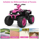 12V Electric Kids Quad ATV Ride-On Car with Music and Bright LED Lights - Pink - product detail 9