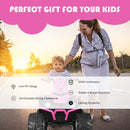 12V Electric Kids Quad ATV Ride-On Car with Music and Bright LED Lights - Pink - product detail 11