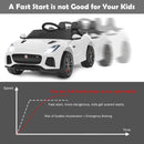 12V Jaguar F-Type SVR Kids' Ride-On Car Battery Powered Car with Remote Control - White - product detail 7