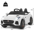 12V Jaguar F-Type SVR Kids' Ride-On Car Battery Powered Car with Remote Control - White - product detail 3
