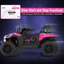 12V Kids' Ride-On Car with Parental Remote and 3 Speeds - Pink - product detail 9
