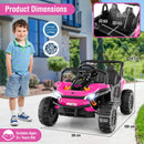 12V Kids' Ride-On Car with Parental Remote and 3 Speeds - Pink - product detail 4