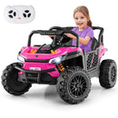 12V Kids' Ride-On Car with Parental Remote and 3 Speeds - Pink - product detail 6