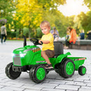 12V Kids' Ride-On Tractor with Trailer and Remote Control for 3-8 Years Old Toddlers - Green - product detail 1