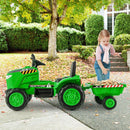 12V Kids' Ride-On Tractor with Trailer and Remote Control for 3-8 Years Old Toddlers - Green - product detail 3