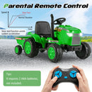 12V Kids' Ride-On Tractor with Trailer and Remote Control for 3-8 Years Old Toddlers - Green - product detail 7