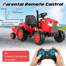 12V Kids' Ride-On Tractor with Trailer and Remote Control for 3-8 Years Old Toddlers - Red - product detail 4