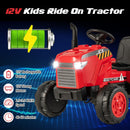 12V Kids' Ride-On Tractor with Trailer and Remote Control for 3-8 Years Old Toddlers - Red - product detail 7
