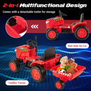 12V Kids' Ride-On Tractor with Trailer and Remote Control for 3-8 Years Old Toddlers - Red - product detail 8