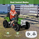12V Kids' Ride-On Tractor with Trailer and Remote Control - Dark Green - product detail 1