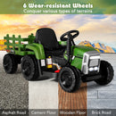 12V Kids' Ride-On Tractor with Trailer and Remote Control - Dark Green - product detail 7