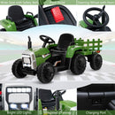 12V Kids' Ride-On Tractor with Trailer and Remote Control - Dark Green - product detail 6