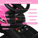 12V Kids' Ride-On Tractor with Trailer and Remote Control - Pink - product detail 14
