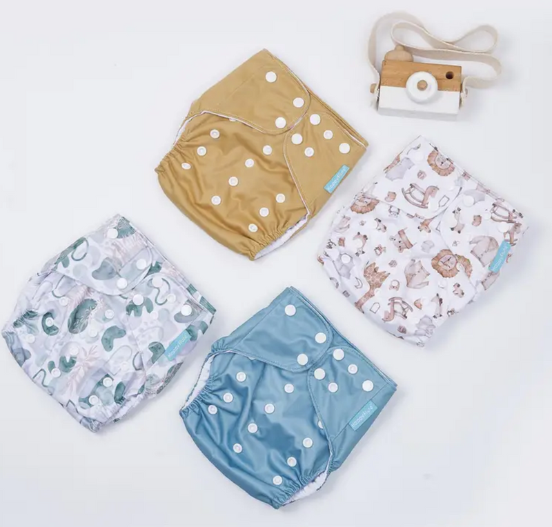 4pcs/set Washable Eco-Friendly Cloth Diaper Covers, Adjustable Nappy, Reusable Cloth Diapers Cloth Nappies For 3-15kg Baby