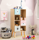 Rever Bebe Kids Storage Cabinet with 4 Cubbies & 3 Drawers for Books & Toys