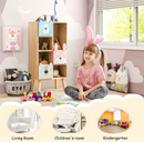 Rever Bebe Kids Storage Cabinet with 4 Cubbies & 3 Drawers for Books & Toys