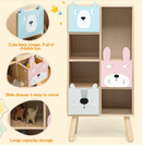 Rever Bebe Kids Storage Cabinet with 4 Cubbies & 3 Drawers for Books & Toys