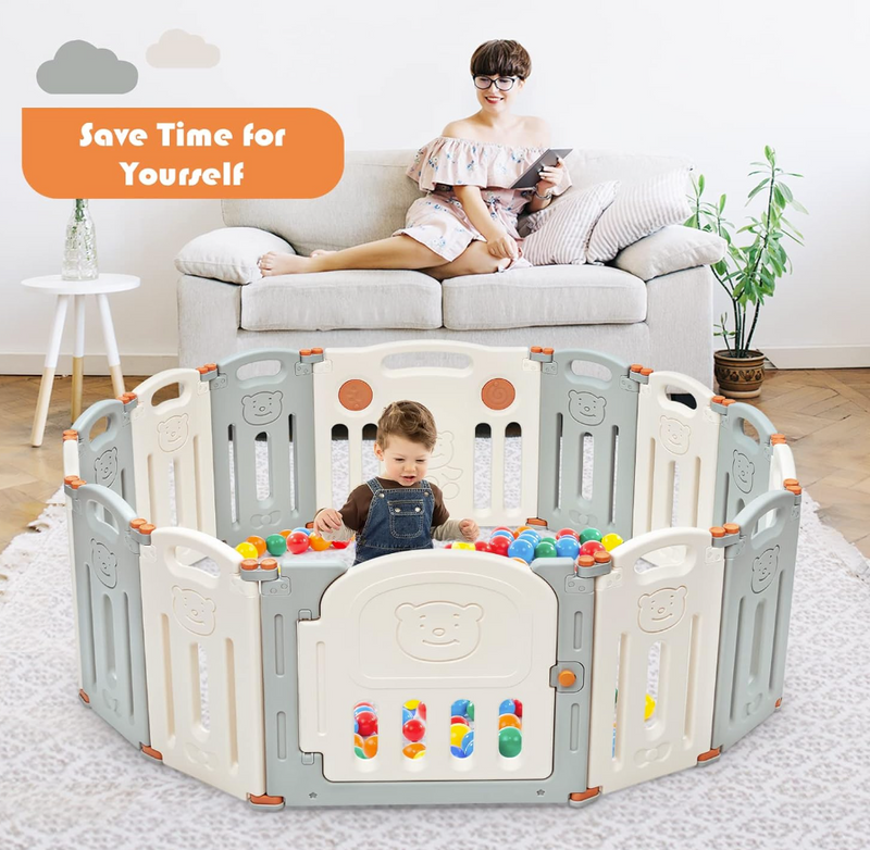 Rever Bebe Foldable Baby Playpen 14 Panels