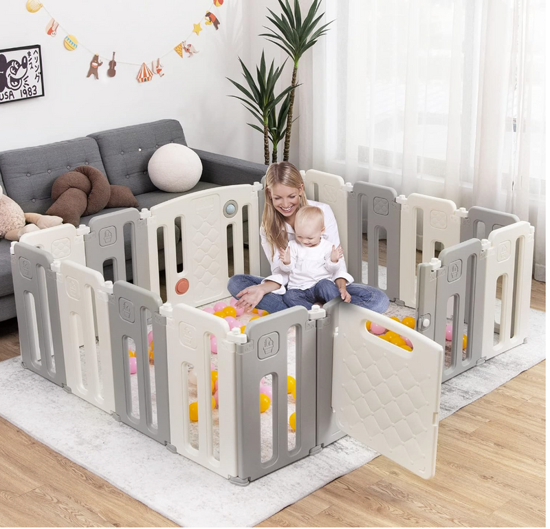 16 panel best sale baby playpen