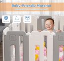 Rever Bebe 16 Panel Baby Playpen, Foldable Activity Play Center