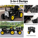 Baby Direct 12V Ride On Tractor with Trailer and Remote Control for Kids