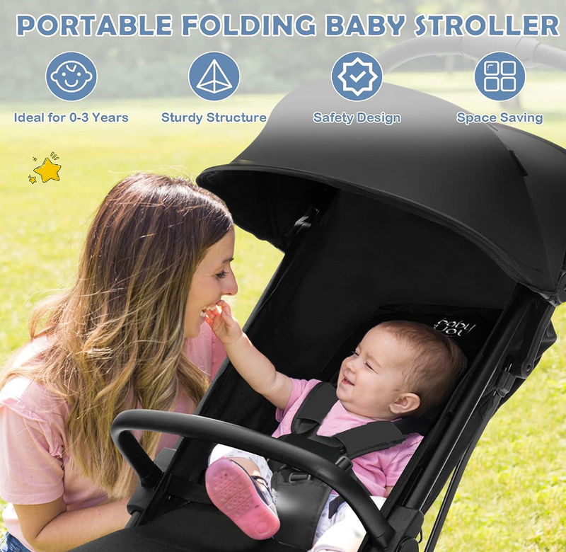 Baby joy top portable folding stroller