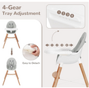 Rever Bebe Wooden Highchair for Babies Infants