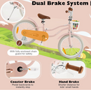 Kids First Bike with Basket and Training Wheels