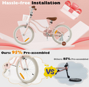Kids First Bike with Basket and Training Wheels