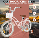 Kids First Bike with Basket and Training Wheels