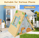 Rever Bebe 2-in-1 Kids Play Tent with Wooden Climbing Triangle