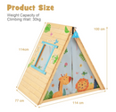 Rever Bebe 2-in-1 Kids Play Tent with Wooden Climbing Triangle