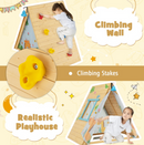 Rever Bebe 2-in-1 Kids Play Tent with Wooden Climbing Triangle